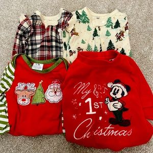 0-3 month Christmas onsies